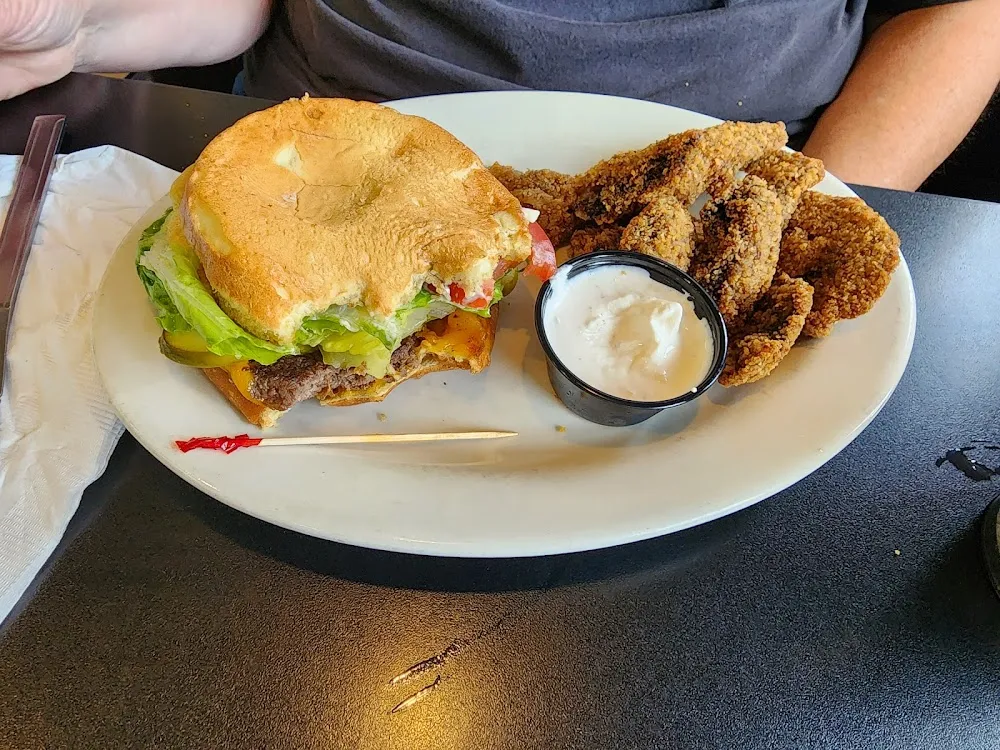 Child's Quarter Pound Burger and Portobello Mushroom
